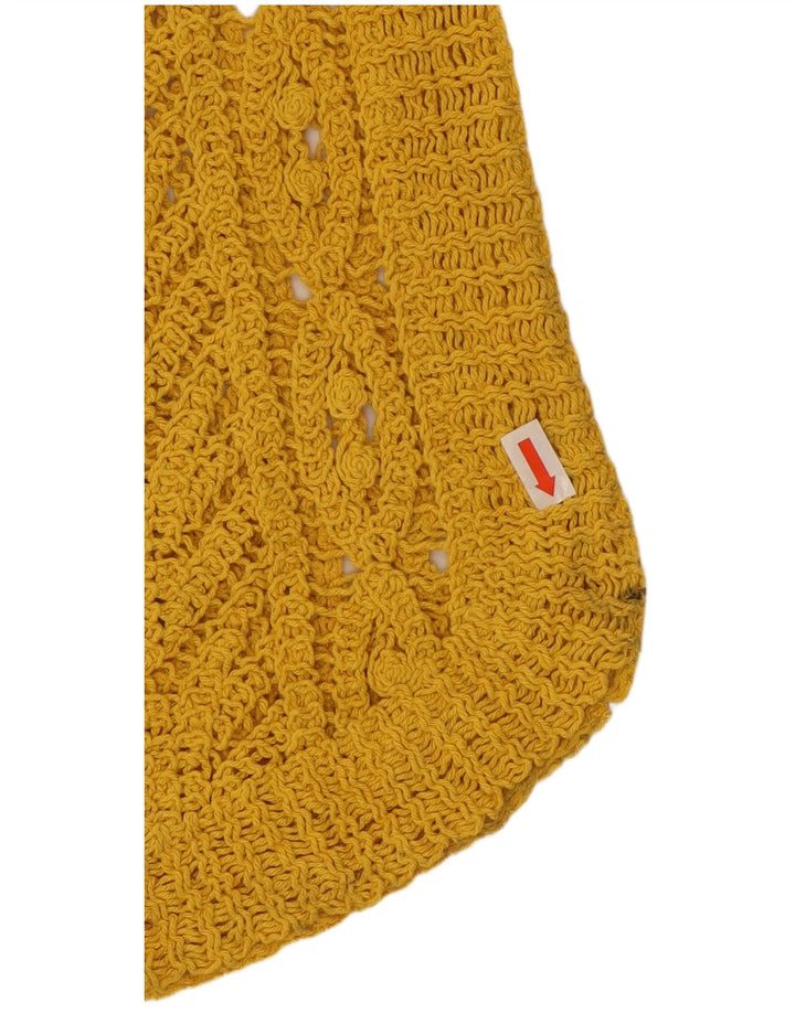 Canotta corta all'uncinetto da donna Zara UK 12 giallo medio