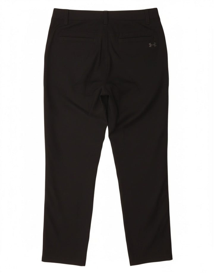 UNDER ARMOUR Girls Slim Chino Trousers 11-12 Years Black Polyester