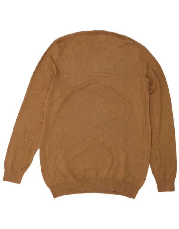 Maglione Zara da uomo girocollo piccolo in viscosa marrone