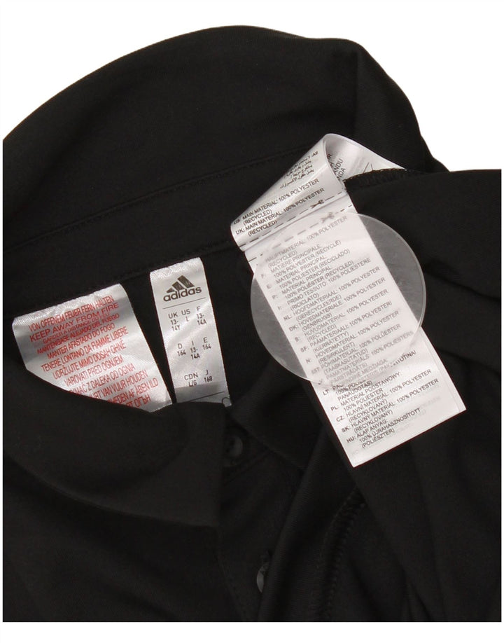 Polo Adidas Aeroready da bambino 13-14 anni in poliestere nero