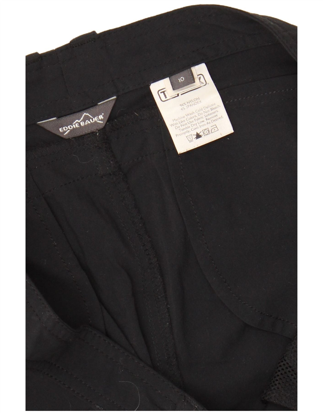 Pantaloni capri dritti da donna EDDIE BAUER US 10 Large W30 L21 neri