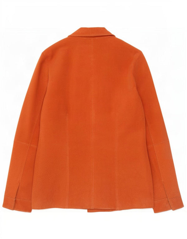 Giacca in pelle scamosciata da donna Elements UK 14 Large in pelle arancione