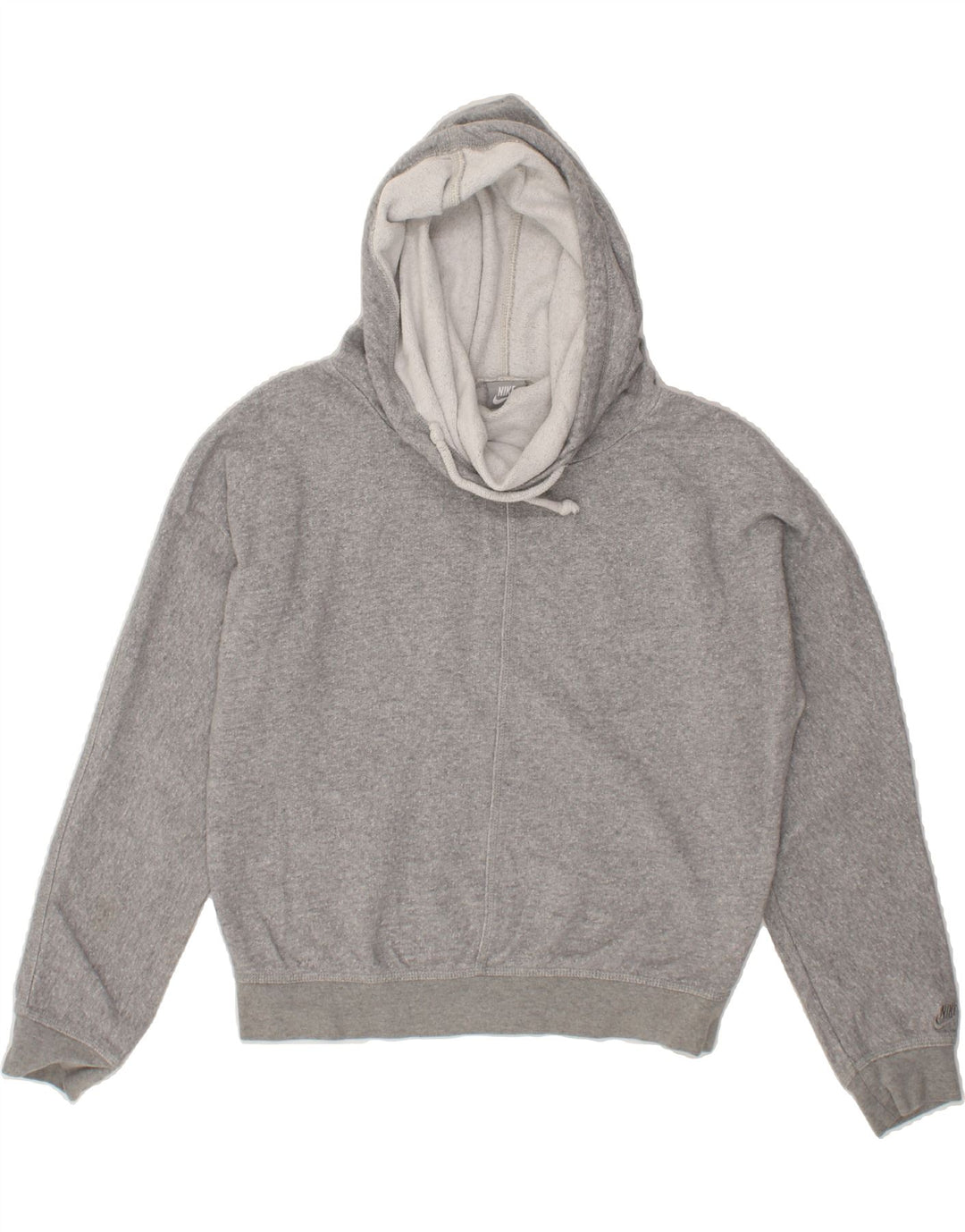 NIKE Womens Hoodie Jumper UK 14 Medium Grey Vintage Nike and Second-Hand Nike from Messina Hembry 