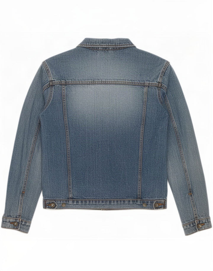 Eddie Bauer Giacca di jeans da donna UK 14 Blu medio Cotone