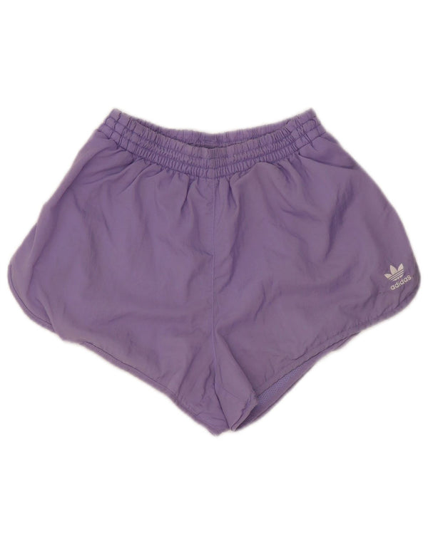 Pantaloncini sportivi Adidas Primegreen da donna UK 6 XS poliestere viola