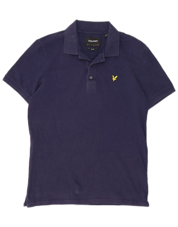 Polo da uomo slim fit Lyle & Scott grande in cotone blu navy
