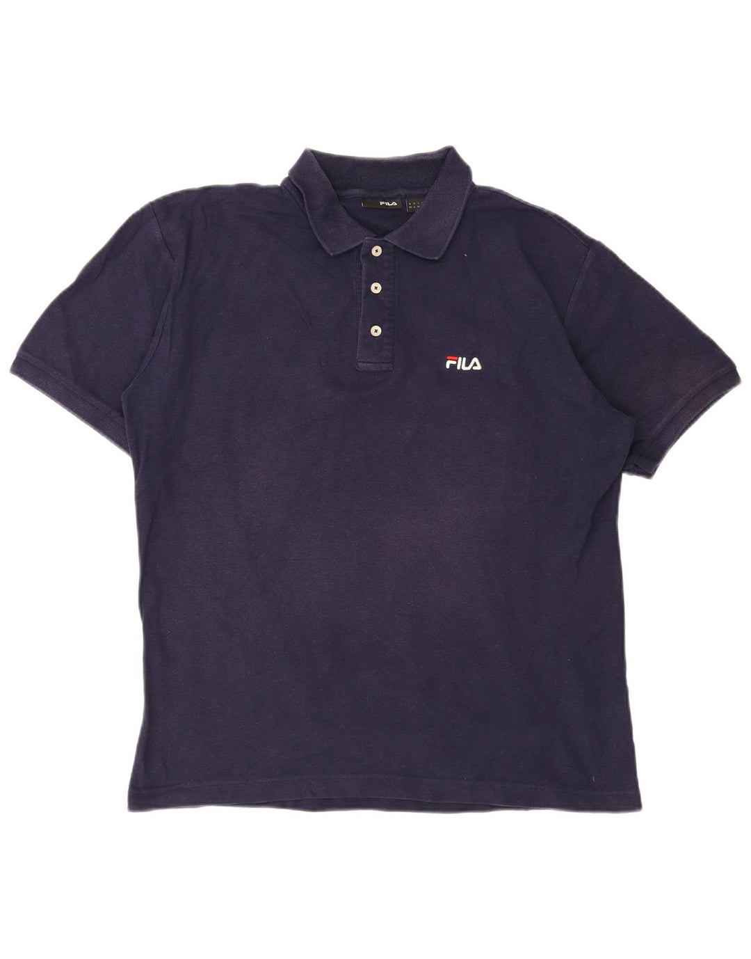 Polo da uomo FILA grande in cotone blu navy