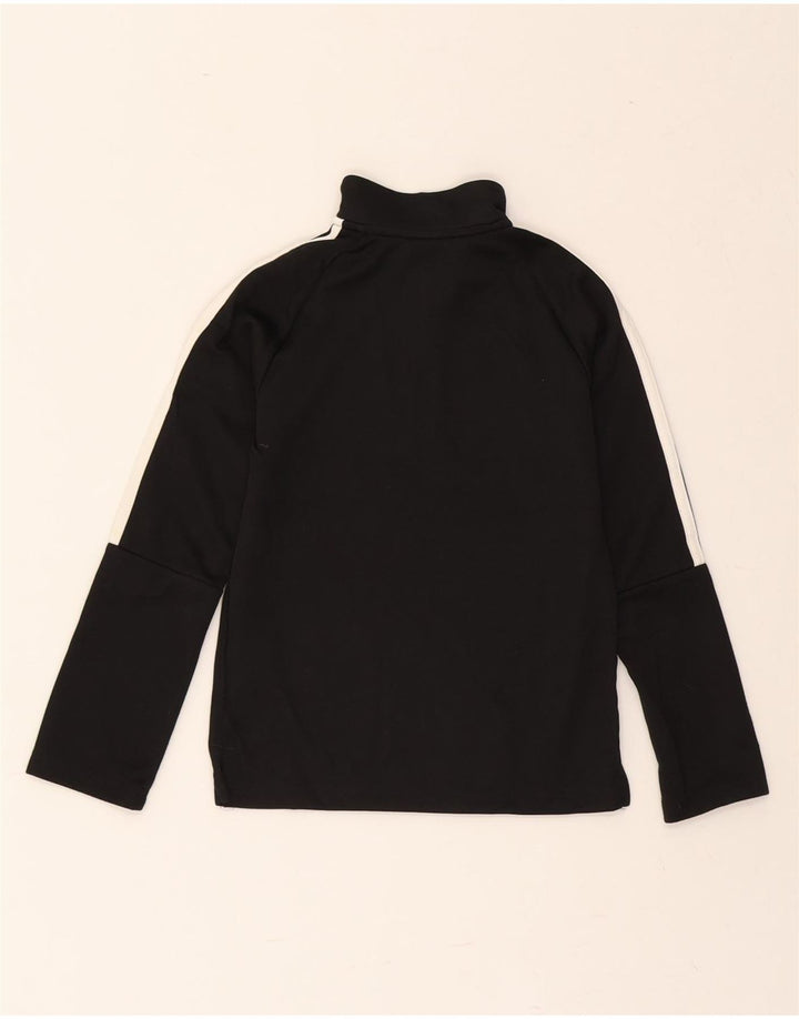 ADIDAS Boys Climalite Zip Neck Pullover Tracksuit Top 7-8 Years Black Vintage Adidas and Second-Hand Adidas from Messina Hembry 