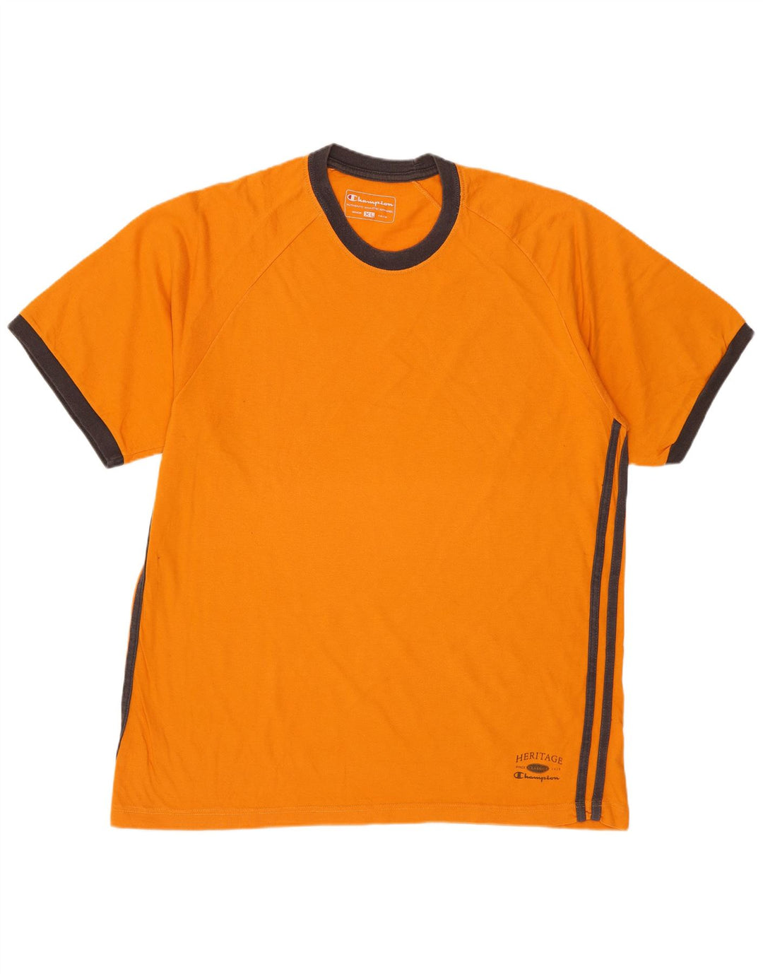 T-shirt CHAMPION da uomo Heritage Classics Top XL in cotone arancione