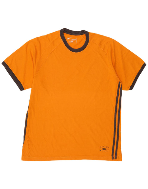 T-shirt CHAMPION da uomo Heritage Classics Top XL in cotone arancione