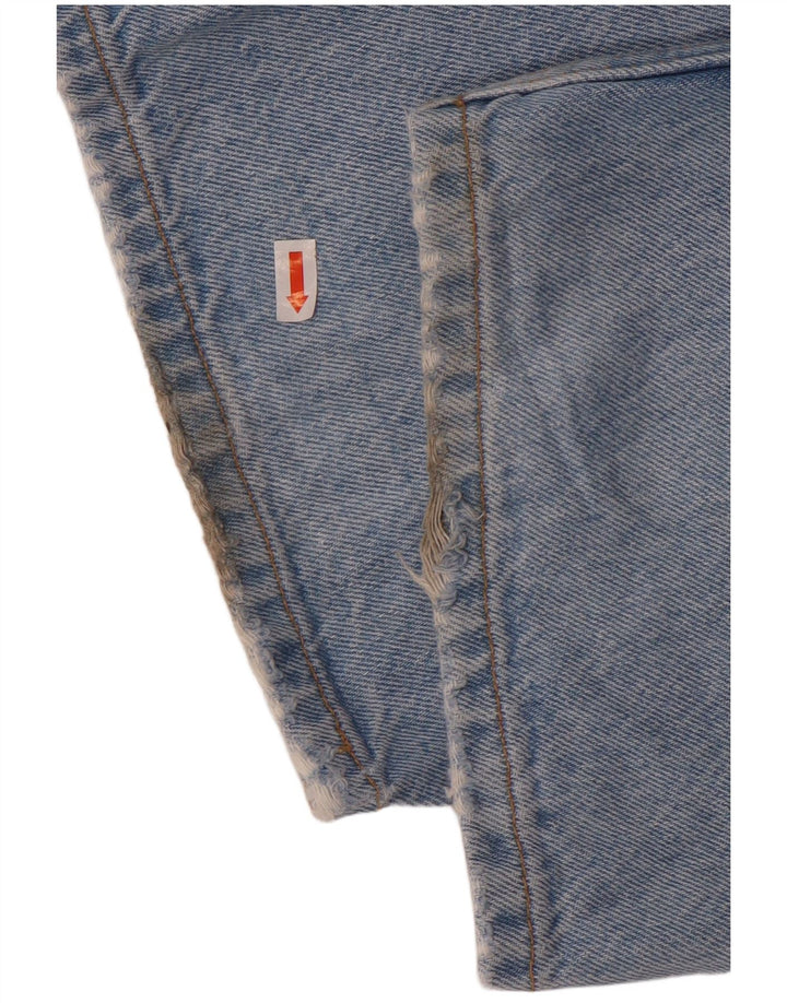 Jeans dritti invecchiati Zara da donna EU 38 piccoli W28 L34 blu