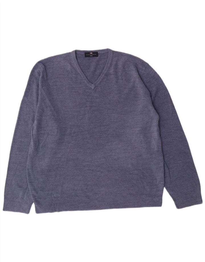 MARKS & SPENCER Maglione da uomo con scollo a V blu Harbour XL blu classico