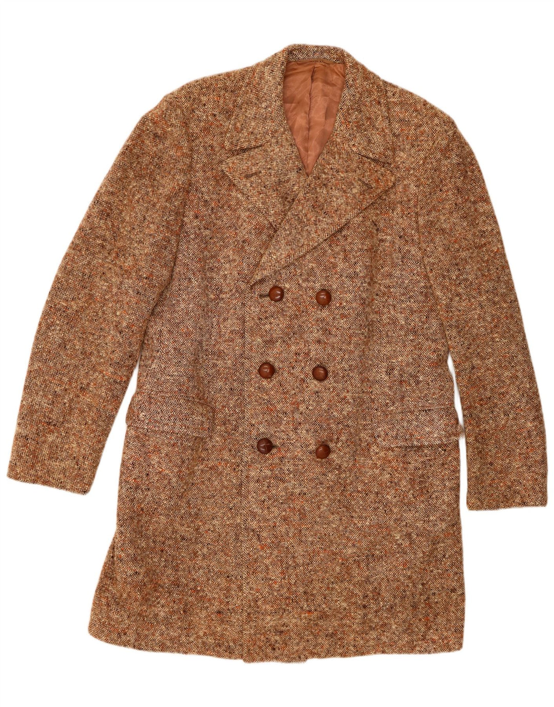 Cappotto Doppiopetto Uomo Facis IT 52 XL Marrone Chiazzato