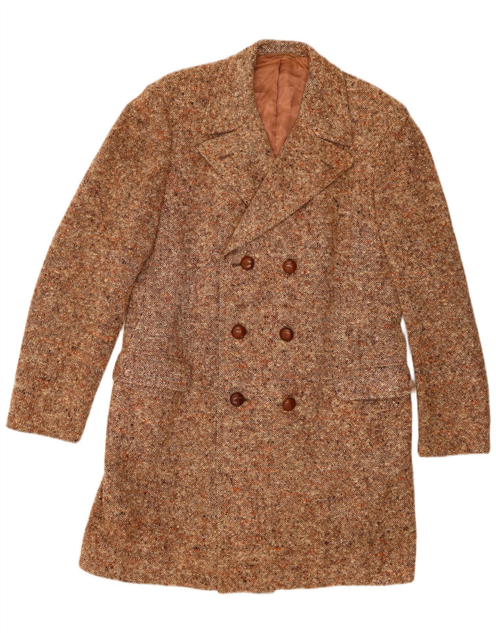 Cappotto Doppiopetto Uomo Facis IT 52 XL Marrone Chiazzato
