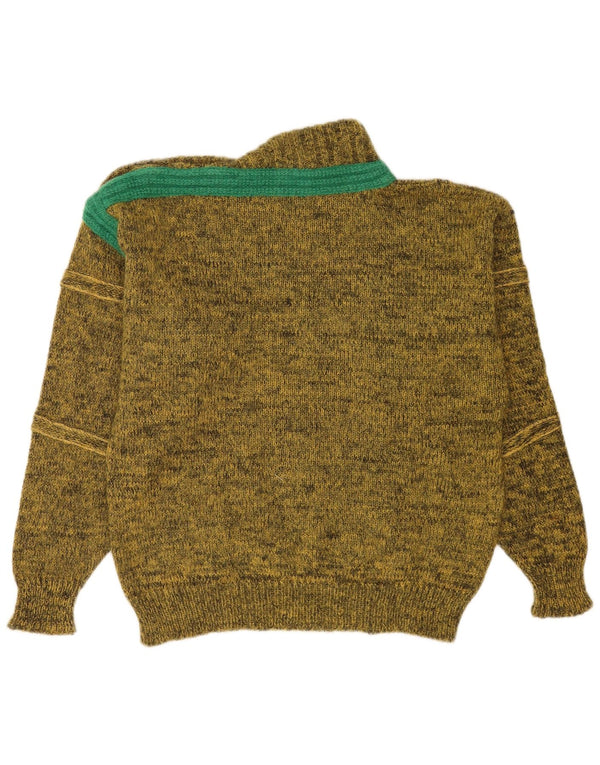 Bluster Maglione da donna con collo alto e maglione EU 46 XL Mohair screziato kaki