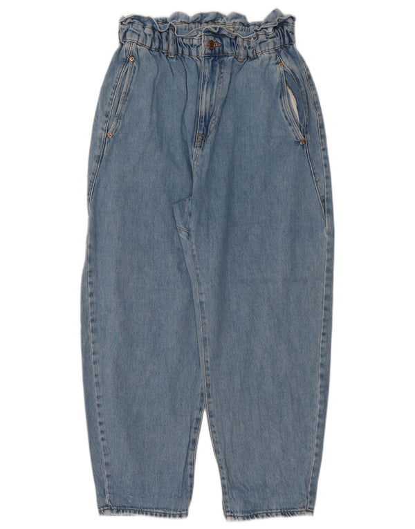 Jeans corti a vita alta da donna Zara EU 42 Large W32 L25 Blu