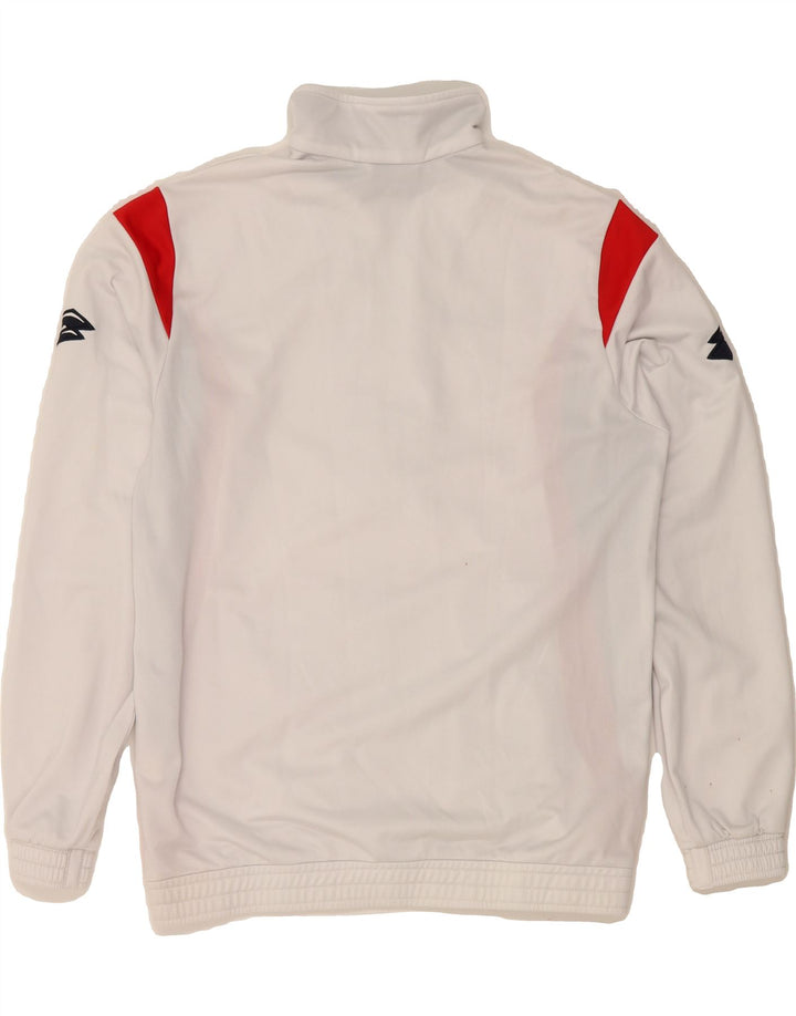 LOTTO Boys Tracksuit Top Jacket 15-16 Years XL White Colourblock Polyester Vintage Lotto and Second-Hand Lotto from Messina Hembry 