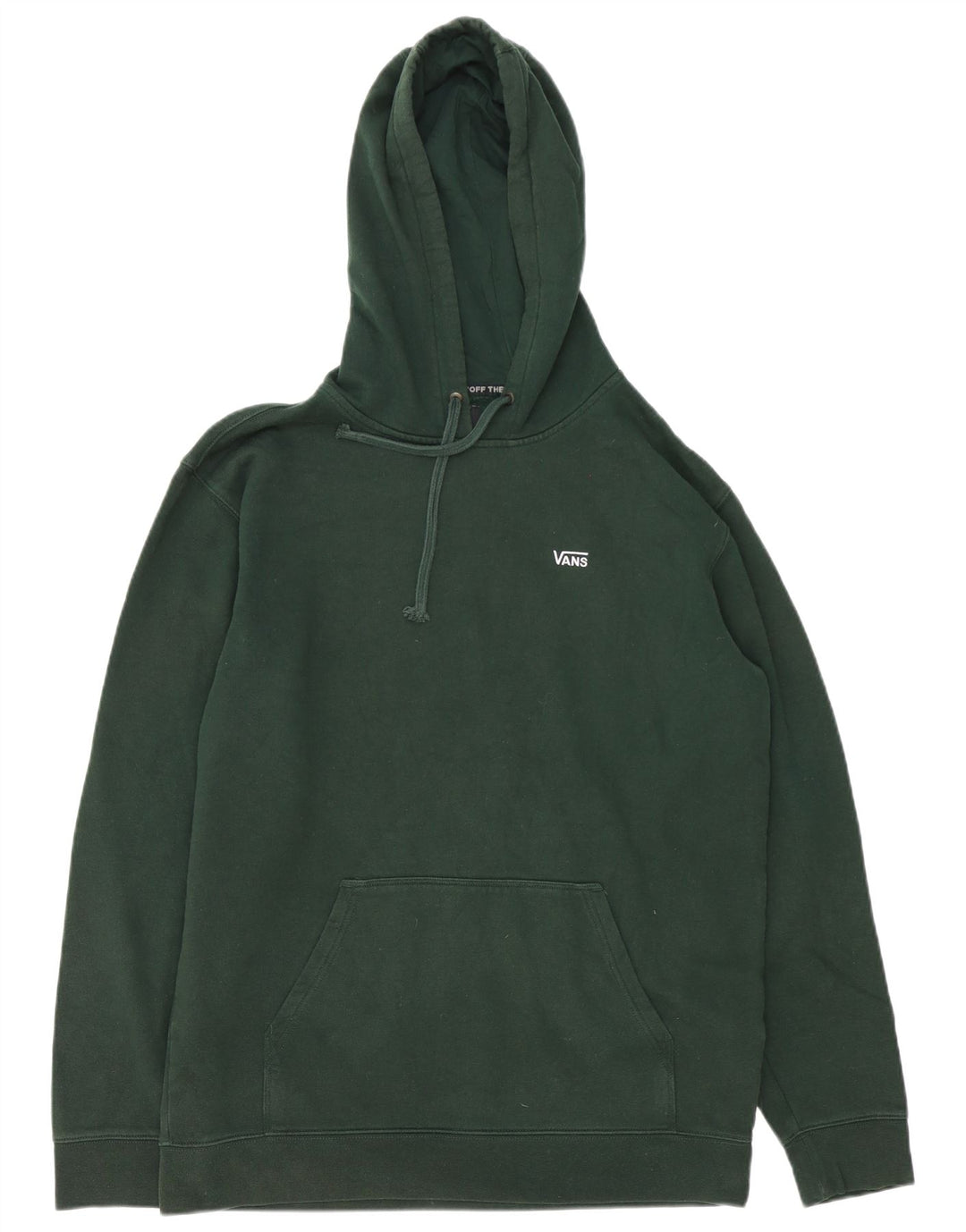 Felpa con cappuccio da uomo Vans grande in cotone verde