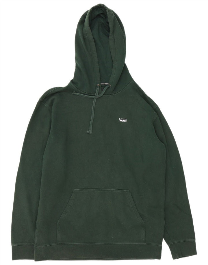 Felpa con cappuccio da uomo Vans grande in cotone verde