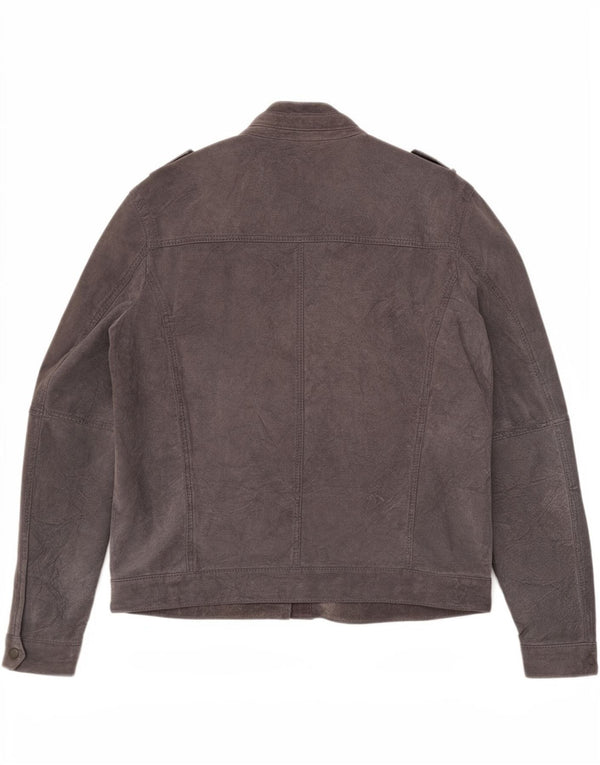 Giubbotto Pelle Militare Uomo Conbipel IT 52 Large Pelle Grigia
