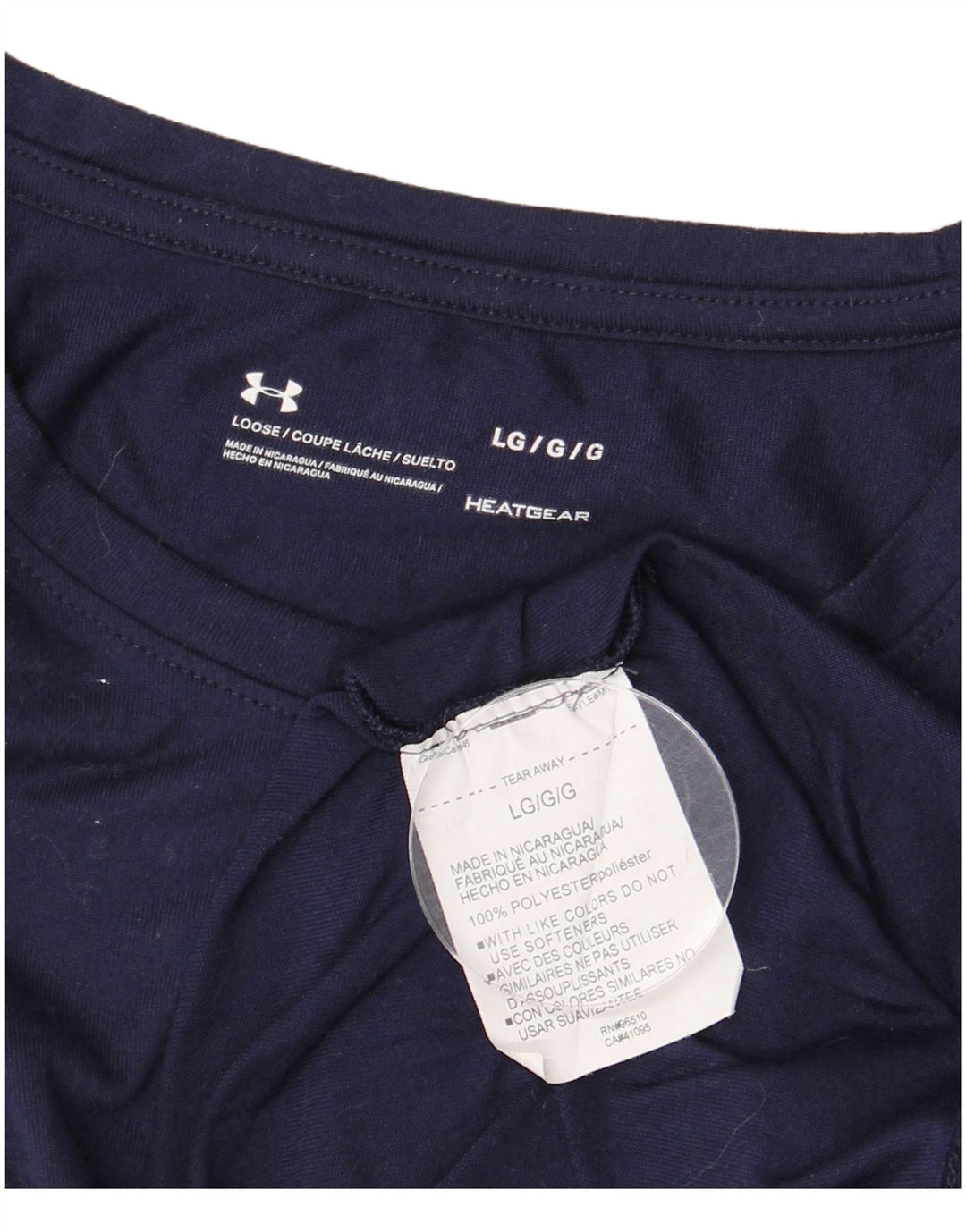 UNDER ARMOUR Top da uomo a manica lunga grande in poliestere blu navy