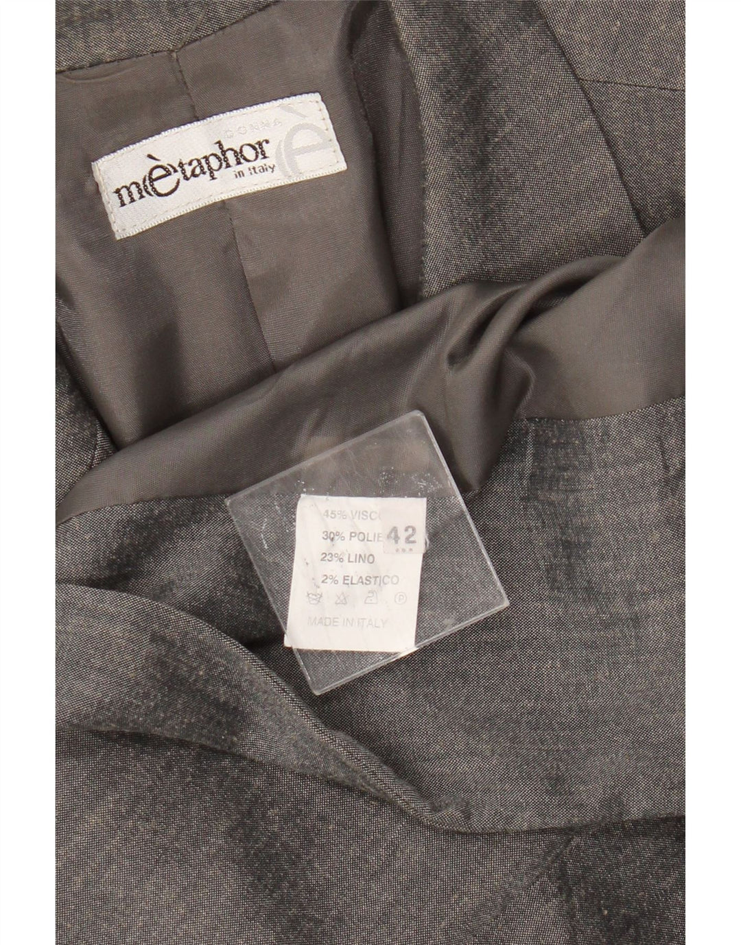 Giacca blazer da donna a 1 bottone lungo Metaphor IT 42 Viscosa grigio medio