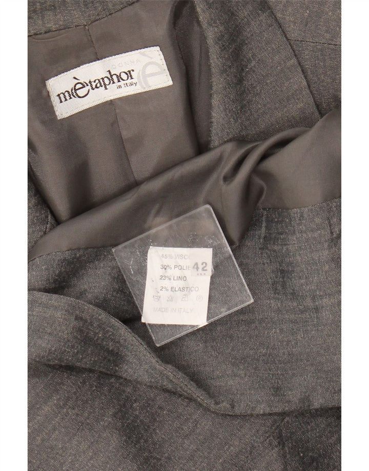 Giacca blazer da donna a 1 bottone lungo Metaphor IT 42 Viscosa grigio medio