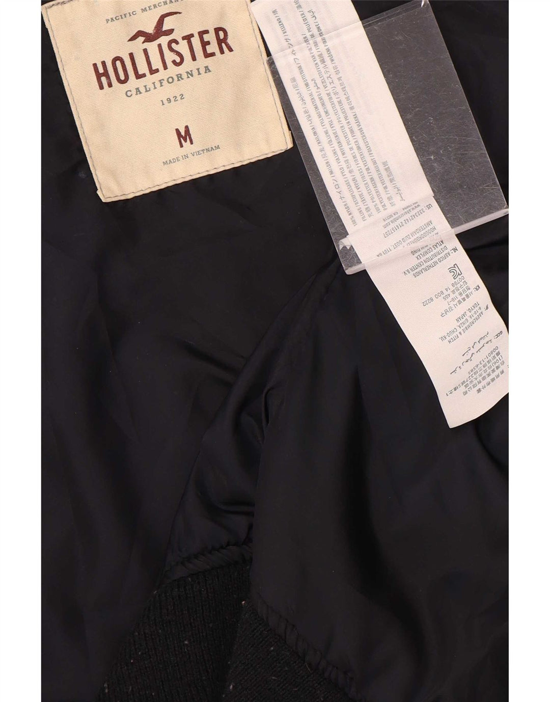 Giubbotto bomber da uomo Hollister UK 38 medio poliestere blu navy