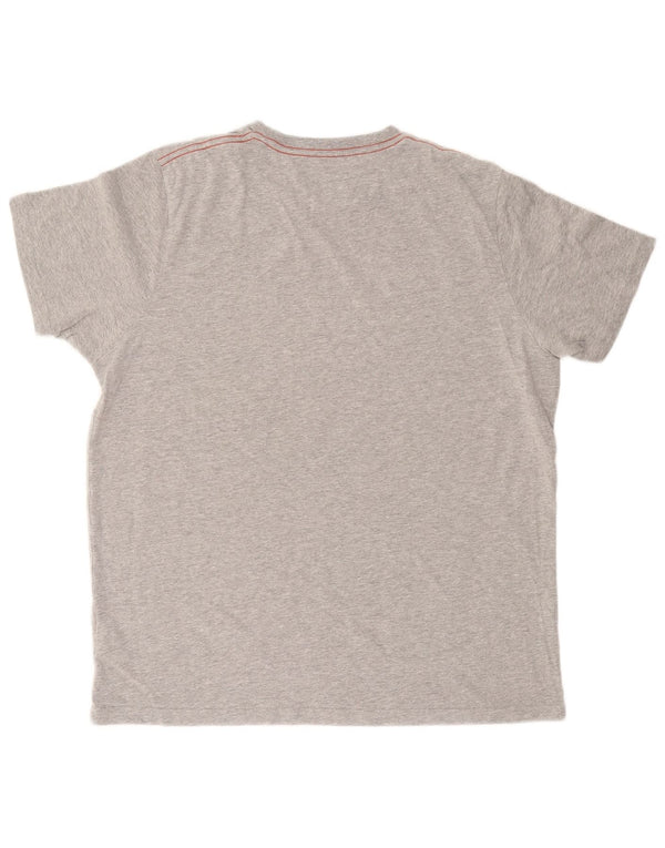 WEIRD FISH T-shirt grafica da uomo grande in cotone grigio