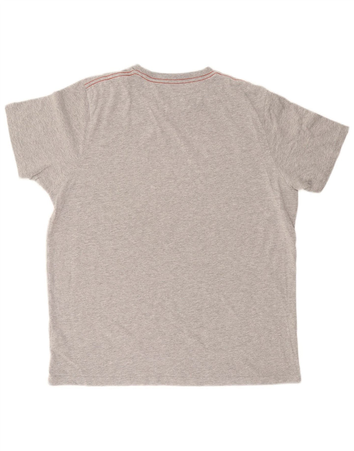 WEIRD FISH T-shirt grafica da uomo grande in cotone grigio