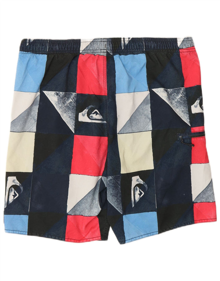 QUIKSILVER Pantaloncini da bagno grafici da uomo medi multicolore geometrici