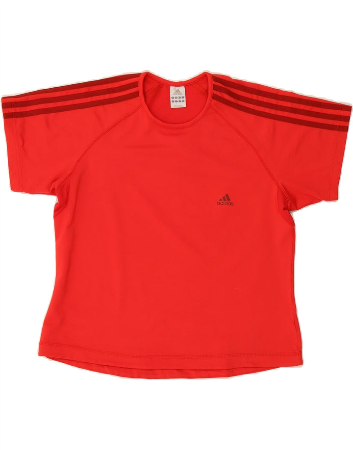 ADIDAS Womens T-Shirt Top UK 20 2XL Red Polyester Vintage Adidas and Second-Hand Adidas from Messina Hembry 