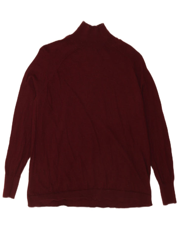 Maglione maglione da uomo a collo alto Massimo Dutti XS lana bordeaux