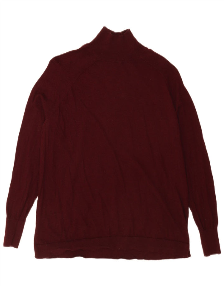 Maglione maglione da uomo a collo alto Massimo Dutti XS lana bordeaux