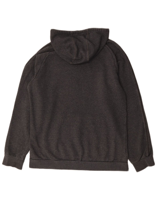 Felpa con cappuccio da uomo Adidas Large in cotone chiazzato grigio