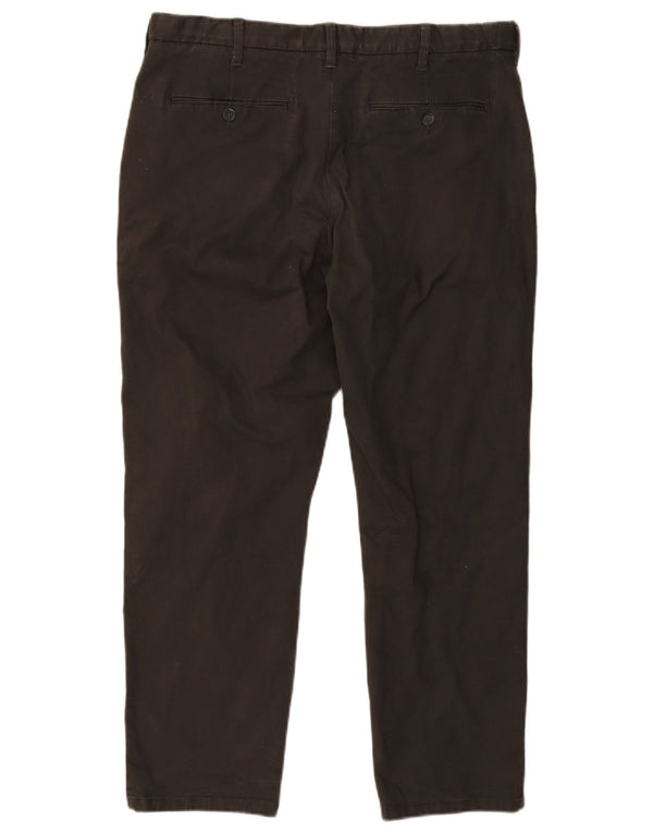 Pantaloni chino dritti da uomo Marks & Spencer W38 L29 cotone grigio