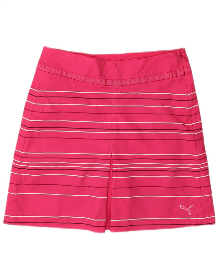 Puma Womens Skort UK 12 Medium Pink Striped Poliestere Sports