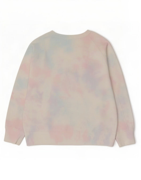 Gap Womens Sweatshirt Jumper UK 16 Large White Tie Dye Cotton