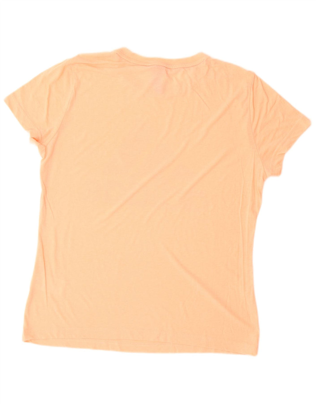 ADIDAS Womens Graphic T-Shirt Top UK 16/18 Large Orange Polyester