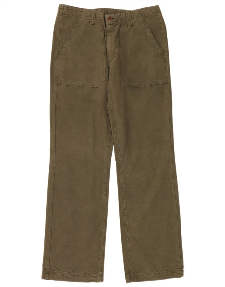 Pantaloni chino dritti da uomo CHAMPION piccoli W32 L32 cotone kaki