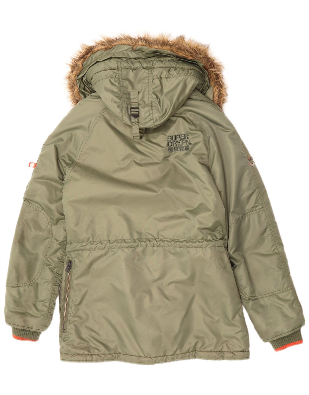 Parka da uomo con cappuccio SUPERDRY UK 36 piccolo nylon verde