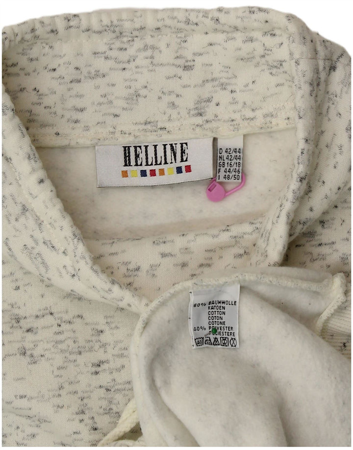 Felpa da donna HELLINE UK 16/18 XL Cotone chiazzato bianco