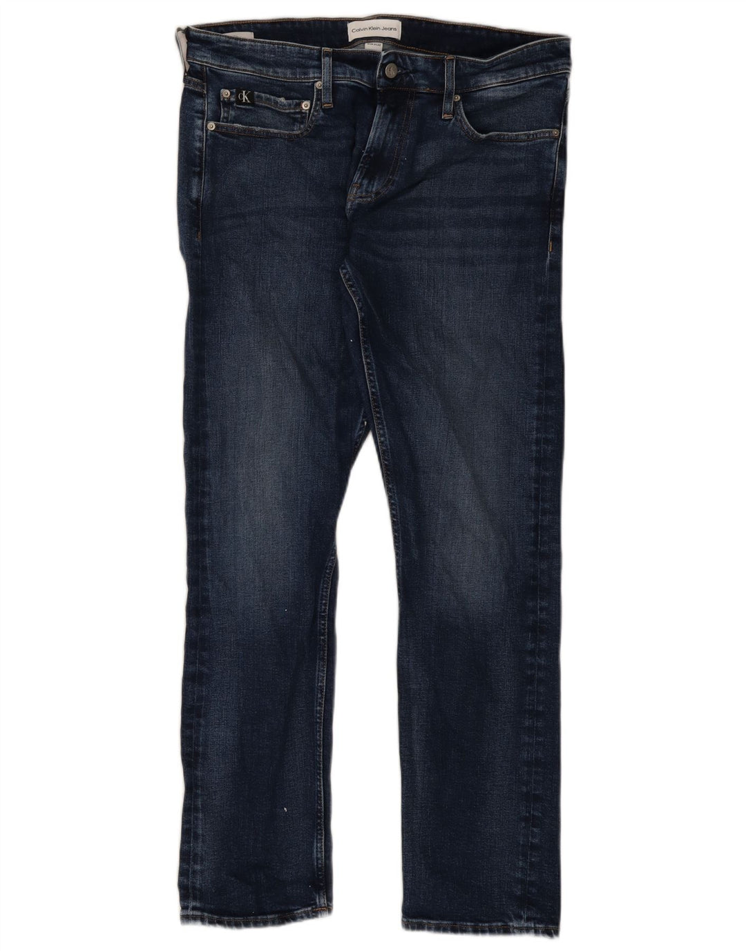 Jeans slim da uomo Calvin Klein W34 L32 cotone blu