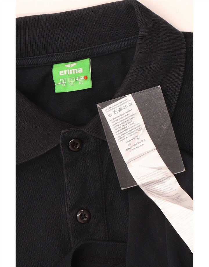 Polo grafica da uomo Erima XL in cotone nero
