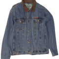 Atlas For Men Giacca di jeans da uomo UK 40 Large Blu Cotone