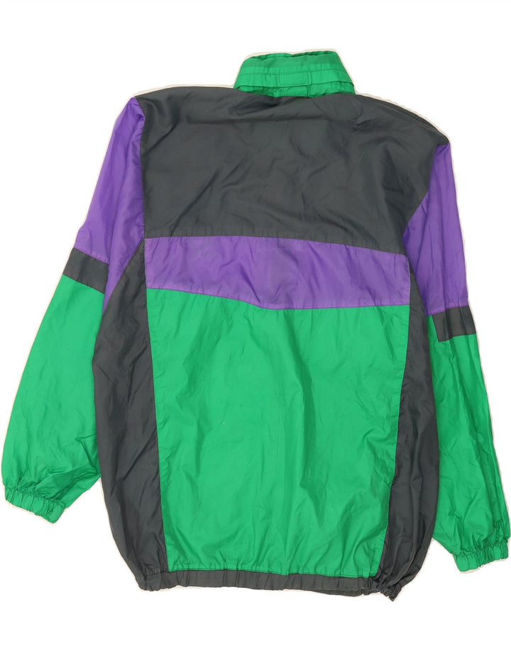 PUMA Mens Rain Jacket UK 38/40 Medium Green Colourblock Nylon Vintage Puma and Second-Hand Puma from Messina Hembry 