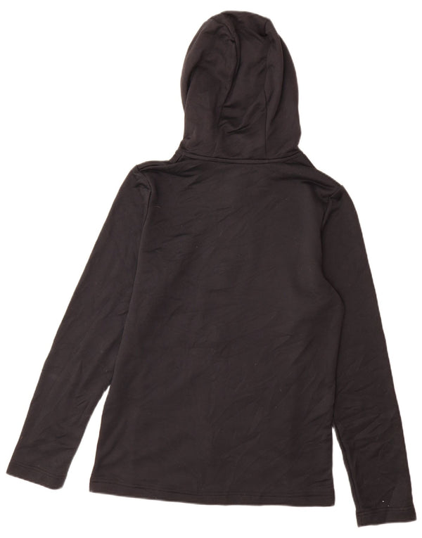 Felpa con cappuccio e zip da uomo Under Armour piccola in poliestere nero