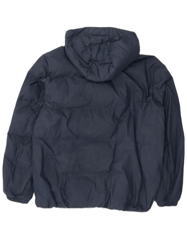 Giacca imbottita con cappuccio da uomo Tommy Hilfiger UK 46 2XL poliestere blu navy