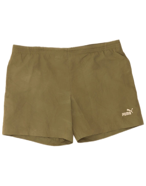 Pantaloncini sportivi Puma da uomo grandi color kaki
