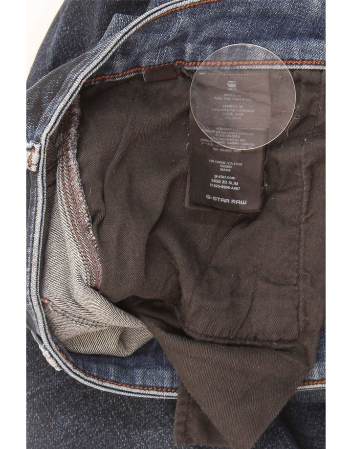 Jeans slim da uomo G-Star W34 L34 cotone blu navy